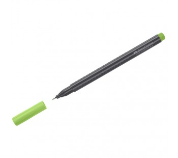 Ручка капиллярная. Faber-Castell. Grip Finepen. Светло-зеленая. 0,4мм. Трехгранная