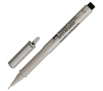 Капиллярная ручка Faber-Castell. Ecco Pigment. 0,7 мм. Черная