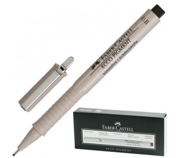 Капиллярная ручка Faber-Castell. Ecco Pigment. 0,8 мм. Черная