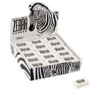 Ластик из натурального каучука Hatber Zebra. 26х18х8 мм