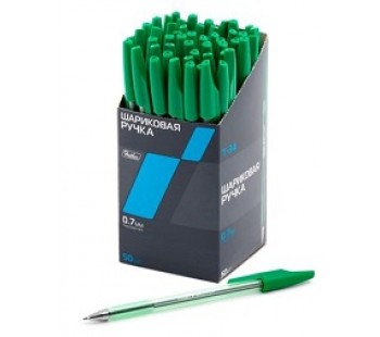 Ручка Hatber шариковая. Зеленая
