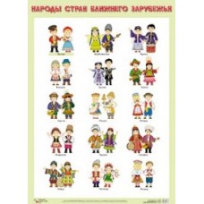 Народы стран ближнего зарубежья. Плакат. 500x690 мм