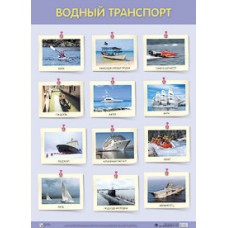 Водный транспорт. Плакат. 500x690 мм